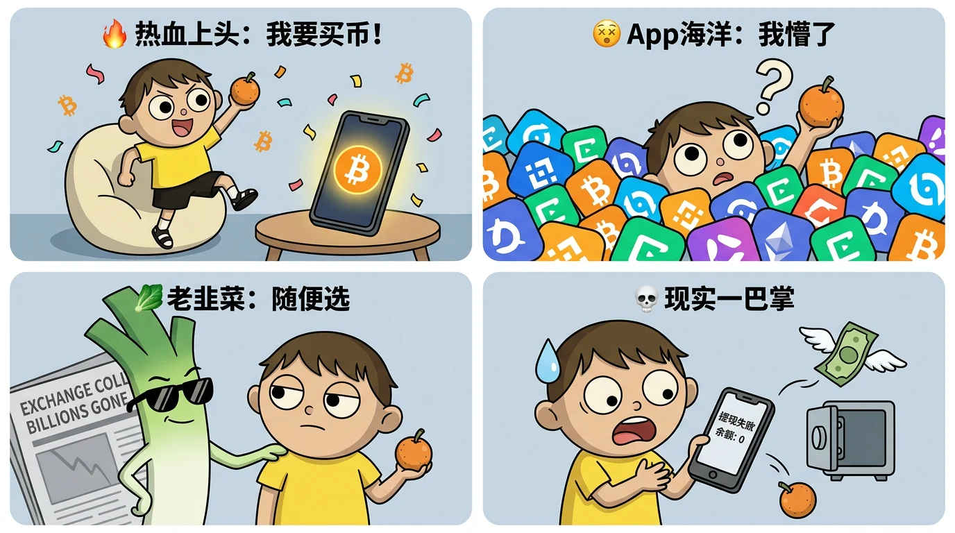 新手第一次买币，选哪个交易所不会被坑？欧易、币安、Bitget、Gate 大白话对比（配图 1）