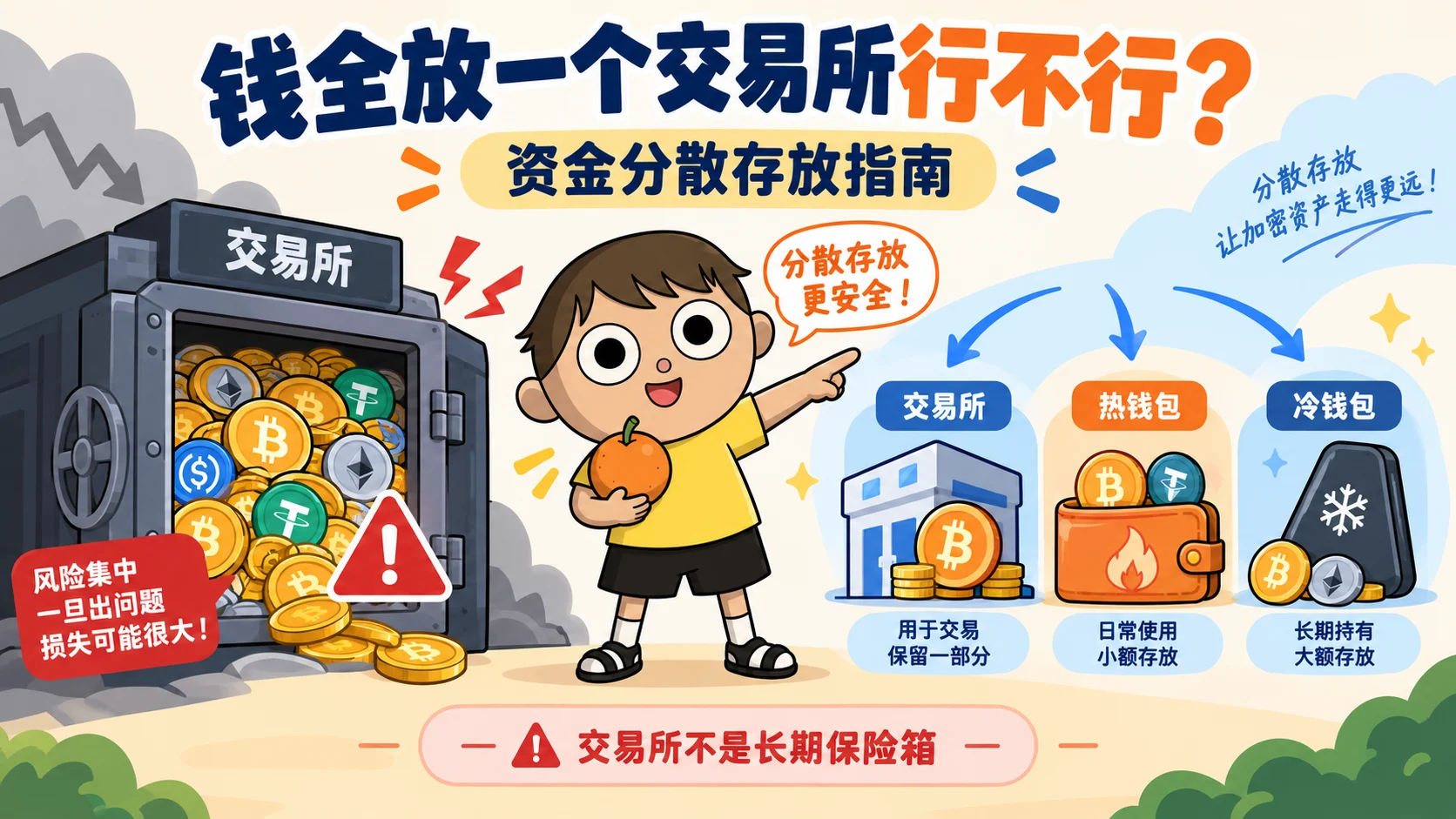 钱全放一个交易所行不行?资金分散存放指南(封面)